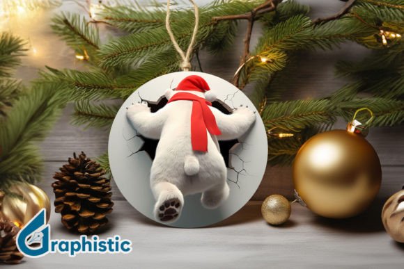 3D Polar Bear Christmas Ornament B 117 Review for Modern Illustrations