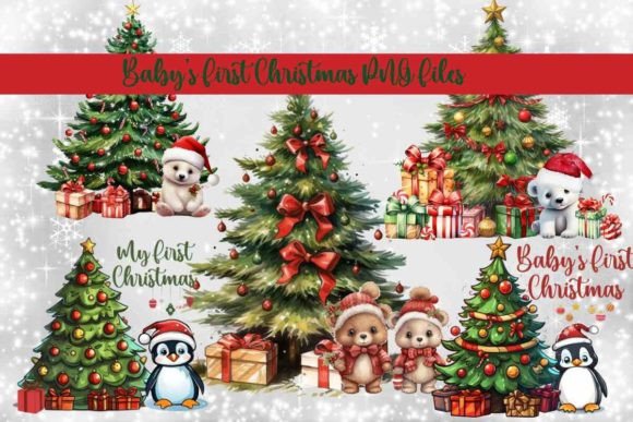 Baby s First Christmas Png Files: Essential Illustrations for Seasonal Sellers