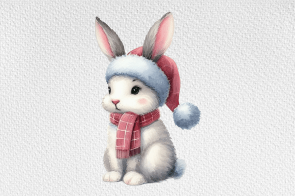 Christmas Bunny Sublimation Design PNG for Festive Illustrations