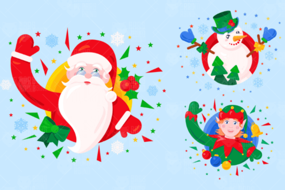 Christmas Characters Set: Festive Illustrations for Real Crafters