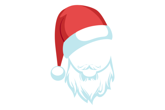 Christmas Hat and Beard: Santa Costume C for Illustrations