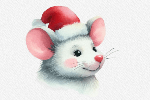 Christmas Mouse Sublimation Design PNG for Illustrations