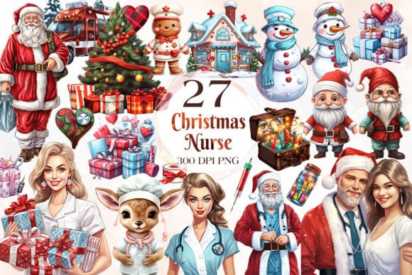 Christmas Nurse Sublimation Clipart: A Review for Digital Illustrations