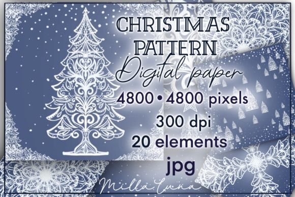 Christmas Pattern, Digital Paper, Design Review