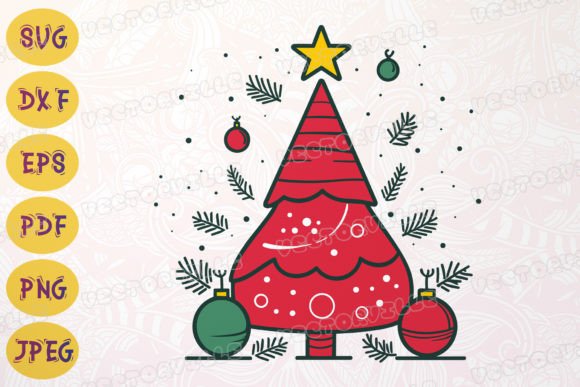Christmas Tree SVG Pine Tree Outline DXF
