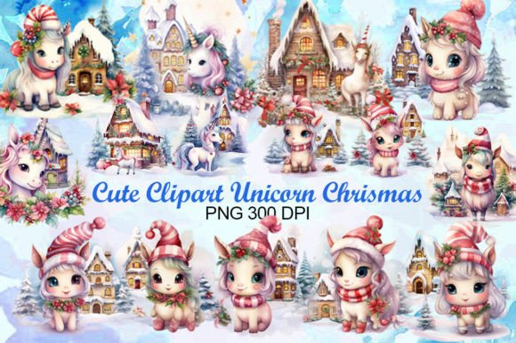 Cute Clipart Unicorn Christmas: A Review for Digital Illustrations