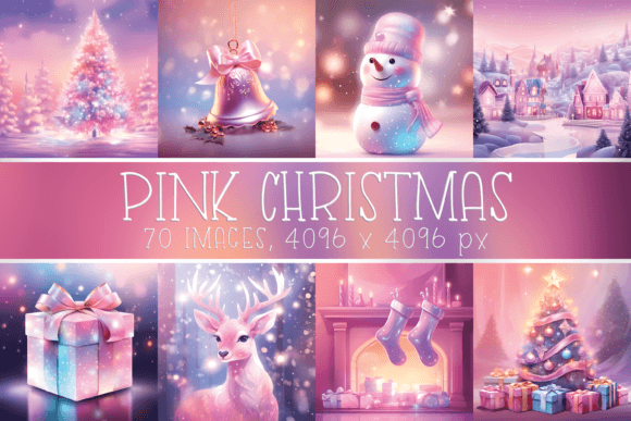 Pink Christmas and Winter Digital Papers: A Designer's Review
