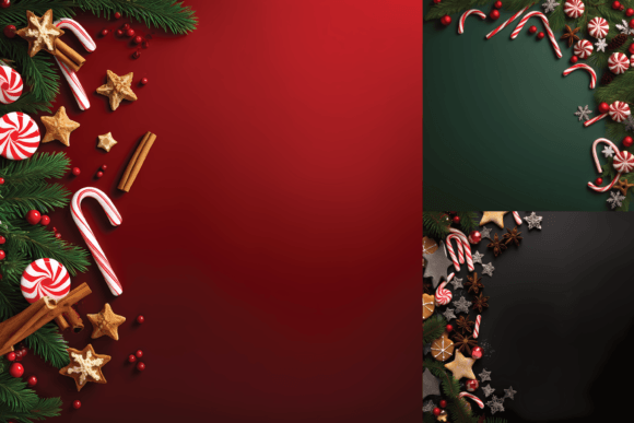 Red, Green and Chalkboard Christmas Illustrations Review