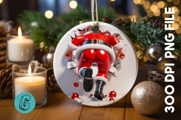 Santa Christmas Ornament Back 67: A Review for Commercial Illustrations